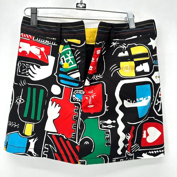Jean Charles de Castelbajac Skort Womens S Pop Art Shorts Tennis Golf Pickleball - Picture 5 of 8